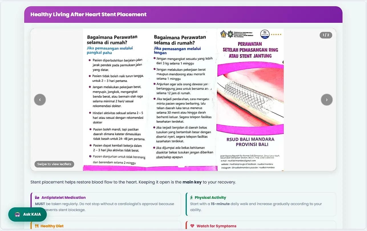 Cathorie (Cardiac and Catheterization Therapeutic Home Recovery Information and Education) screenshot 3